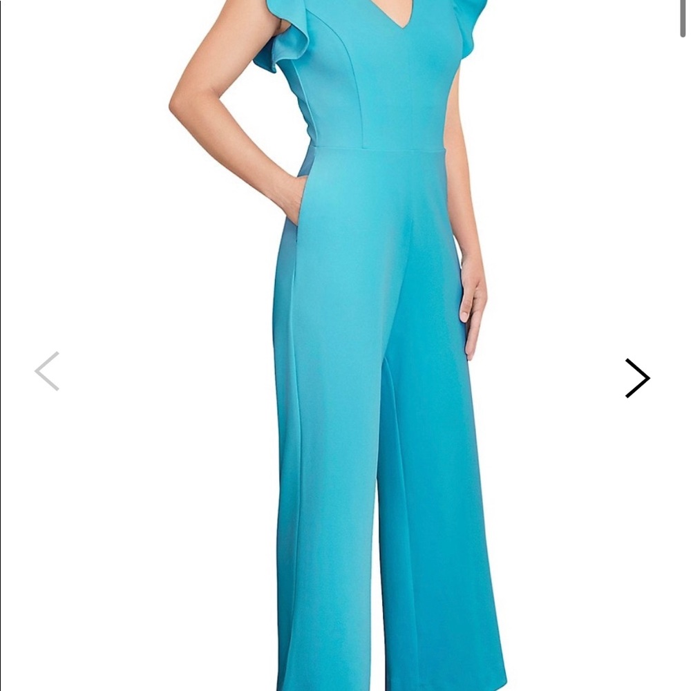 Ruffle Sleeve Wide Leg Jumpsuit - Picture 6 of 7